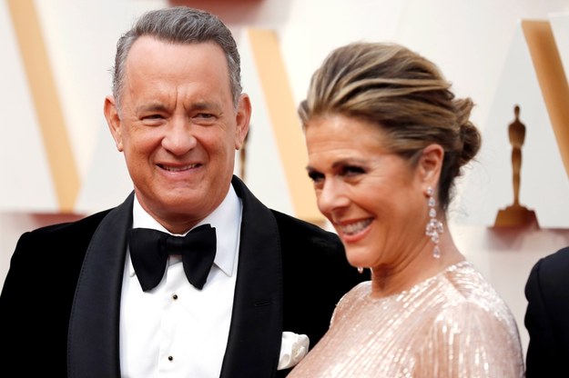 Tom Hanks i Rita Wilson podczas ceremonii rozdania Oscarów /DAVID SWANSON /PAP/EPA