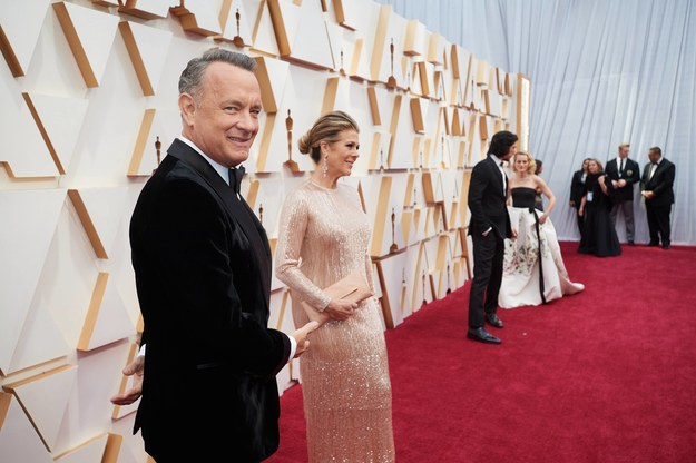 Tom Hanks i Rita Wilson przed ceremonią rozdania Oscarów /	Richard Harbaugh /PAP/Photoshot