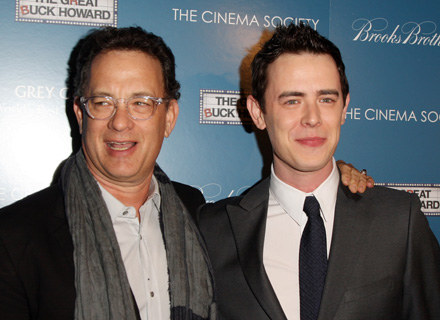 Tom Hanks z synem Colinem w czasie premiery filmu, w którym wspólnie zagrali /Getty Images/Flash Press Media