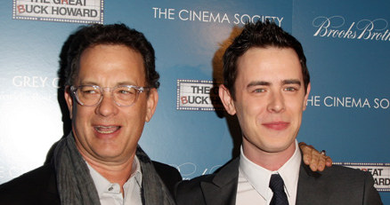 Tom Hanks z synem Colinem w czasie premiery filmu, w którym wspólnie zagrali /Getty Images/Flash Press Media