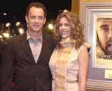 Tom Hanks z żoną Ritą Wilson przed premierą filmu "Cast Away" w Hollywood /EPA