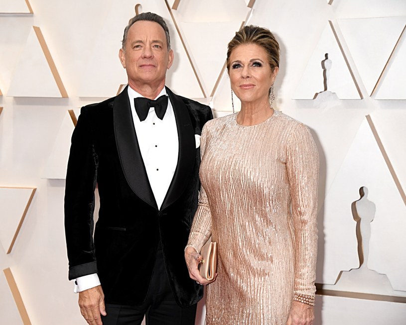 Tom Hanks z żoną /Jeff Kravitz /Getty Images