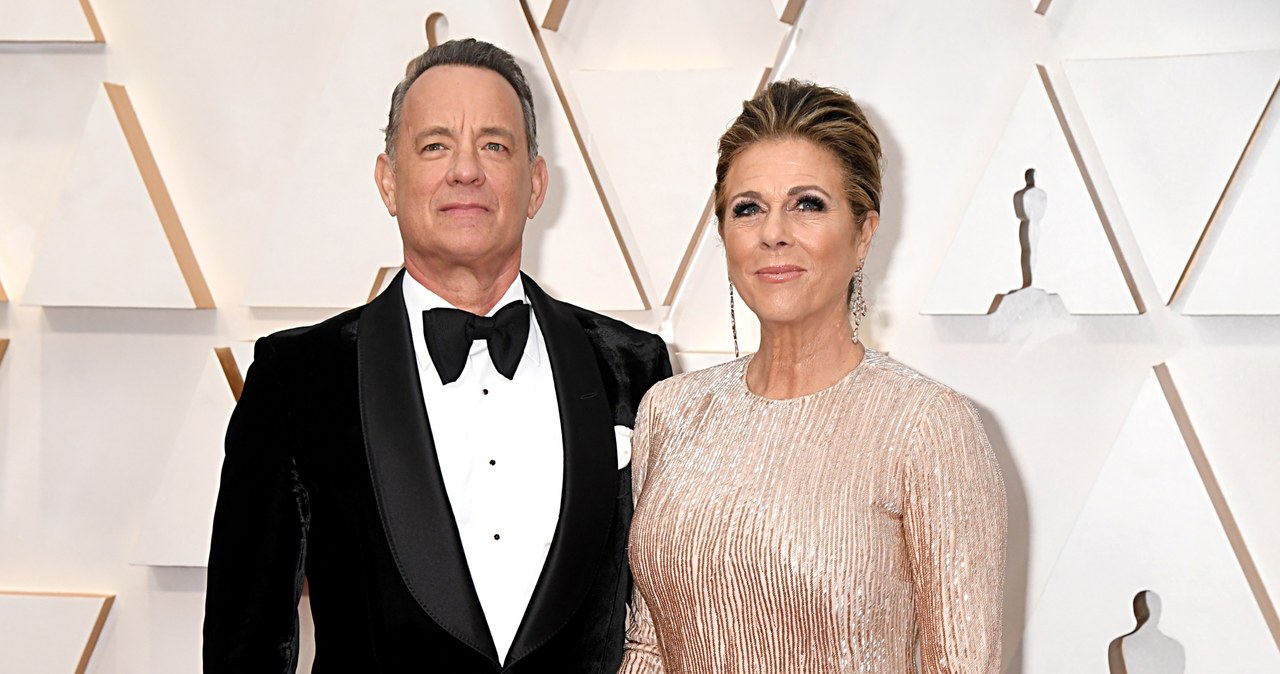 Tom Hanks z żoną /Jeff Kravitz /Getty Images