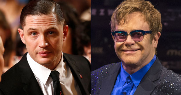 Tom Hardy i Elton John: Owal twarzy się zgadza... /Getty Images/Flash Press Media