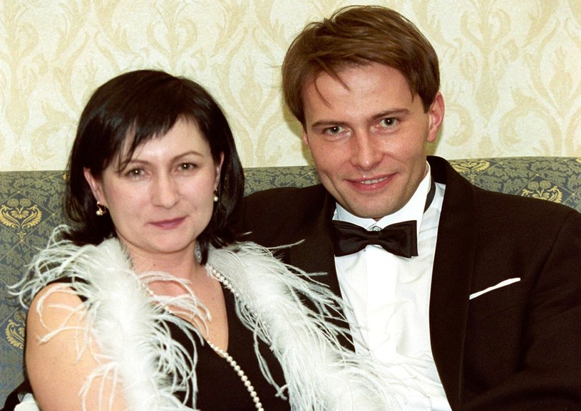Tomasz Bednarek z żoną Elżbietą Kopocińska /Źródło: AIM