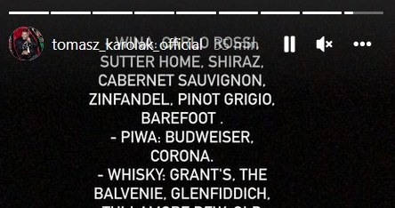 Tomasz Karolak nie zamierza kupować rosyjskich produktów /Screen z instastory www.instagram.com/tomasz_karolak_official /Instagram