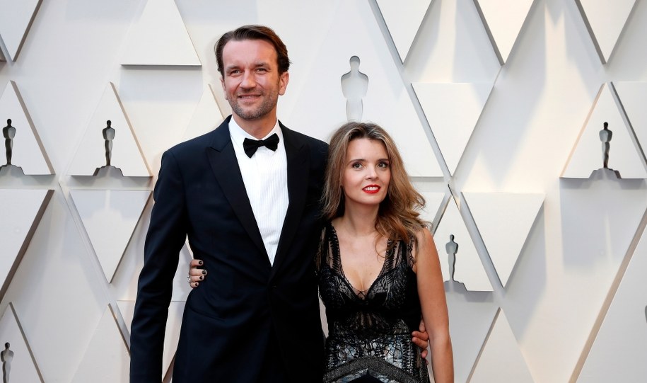 Tomasz Kot z żoną Agnieszką przed 91. galą rozdania Oscarów /ETIENNE LAURENT /PAP/EPA