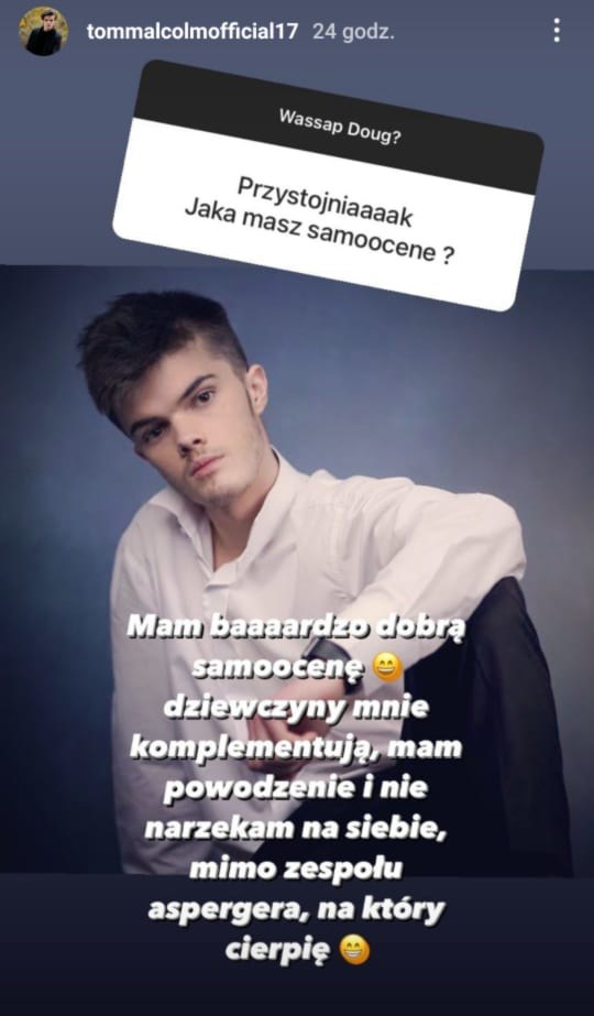 Tomasz Malcolm odpowiada na pytania obserwatorów https://www.instagram.com/tommalcolmofficial17/ /Instagram