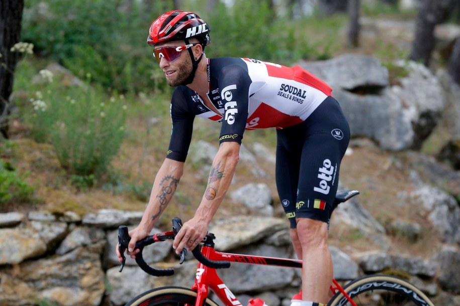 Tomasz Marczyński, kolarz grupy Lotto-Soudal /	Jan De Meuleneir /PAP/EPA