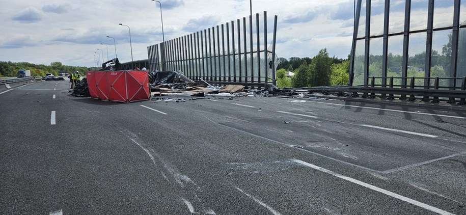 Tomasz Mentelski zginął w wypadku samochodowym na A4 /Komenda Miejska Państwowej Straży Pożarnej w Zabrzu /Państwowa Straż Pożarna