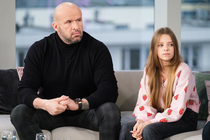 Tomasz Oświeciński z córką Mają /Mateusz Grochocki/Dzień Dobry TVN /East News