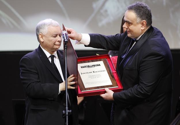 Tomasz Sakiewicz (P), Jaroslaw Kaczyński (L). Fot. Stefan Maszewski /Reporter