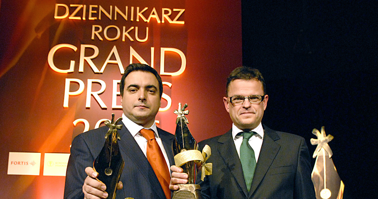 Tomasz Sekielski i Andrzej Morozowski otrzymali w 2006 roku tytuł Dziennikarzy Roku Grand Press 2006. /AKPA