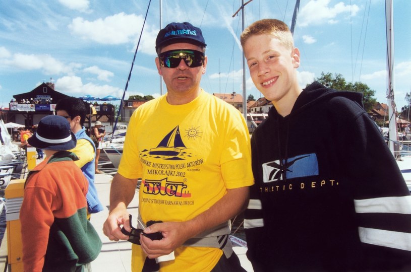 Tomasz Stockinger z synem Robertem (2001 rok) /Bauer /AKPA