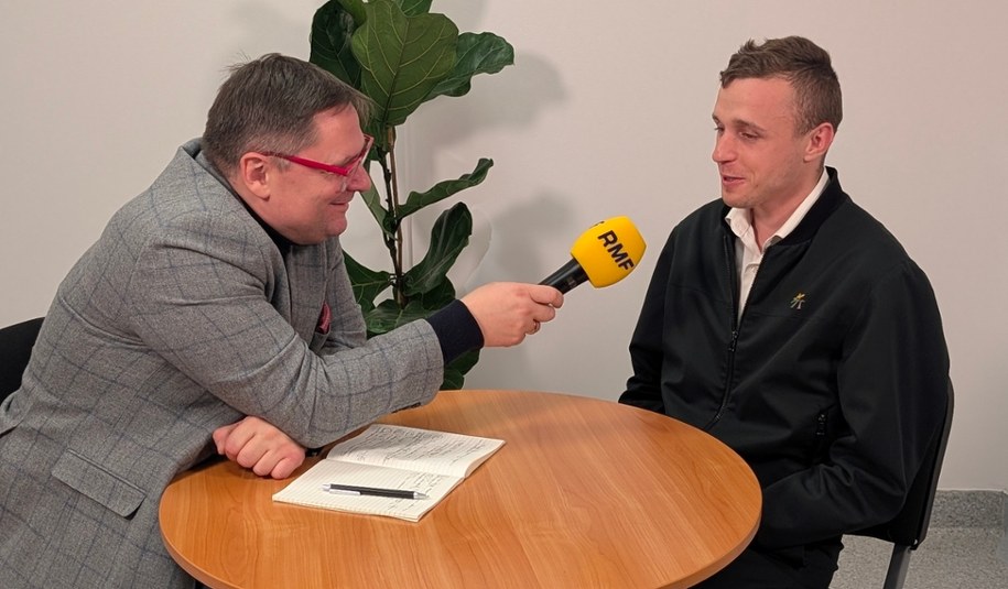 Tomasz Terlikowski i maszynista Mateusz Maciak /Piotr Mazur /RMF FM