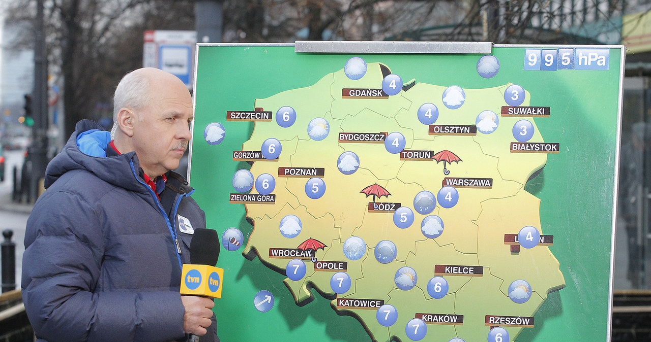 Tomasz Zubilewicz zapowiada pogodę w TVN 24, TVN Meteo, TVN i TTV /AKPA