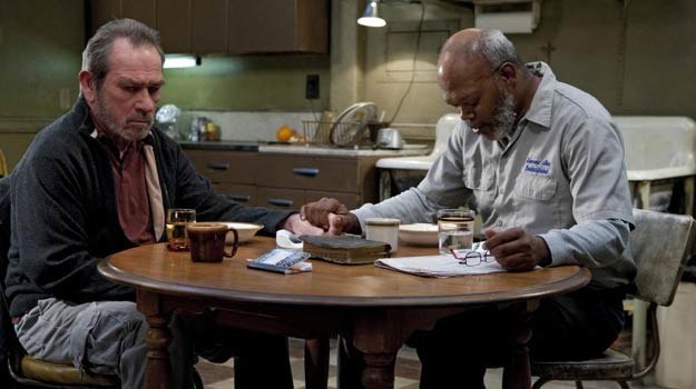 Tommy Lee Jones i Samuel L. Jackson przy aktorskim okrągłym stole /HBO