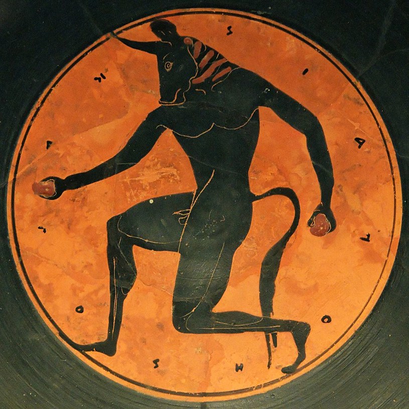 Tondo (okrągły obraz) przedstawiający podobiznę mitycznego minotaura /materiały prasowe