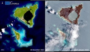 Tonga. Opublikowano pierwsze zdjęcia zniszczeń po wybuchu wulkanu