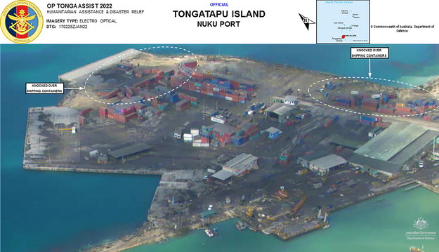Tonga po erupcji wulkanu /AUSTRALIAN DEFENCE FORCE HANDOUT /PAP/EPA
