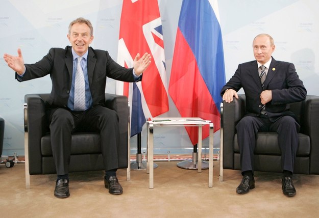 Tony Blair i Władimir Putin /Dmitry Astakhov /PAP/EPA