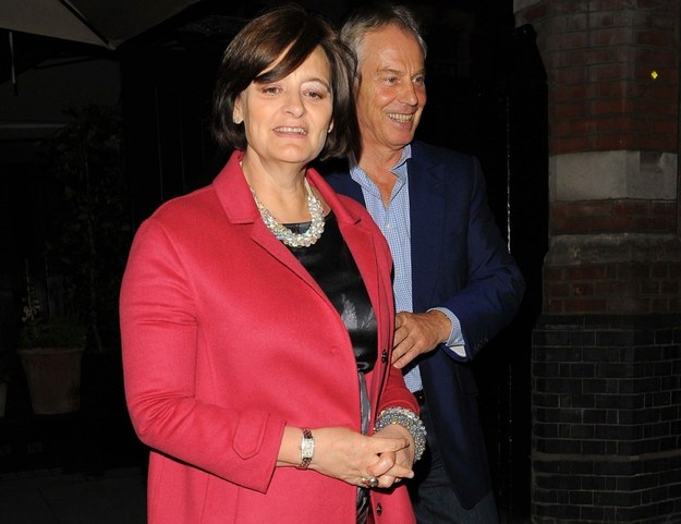 Tony Blair wraz z żoną /KGC-102    /PAP/EPA