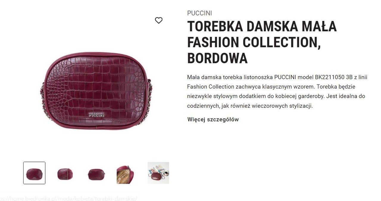 Torebka damska Puccini w Biedronka Home! /Biedronka Home /INTERIA.PL