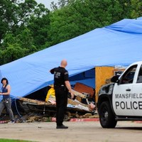 Zniszczenia po tornado w Teksasie