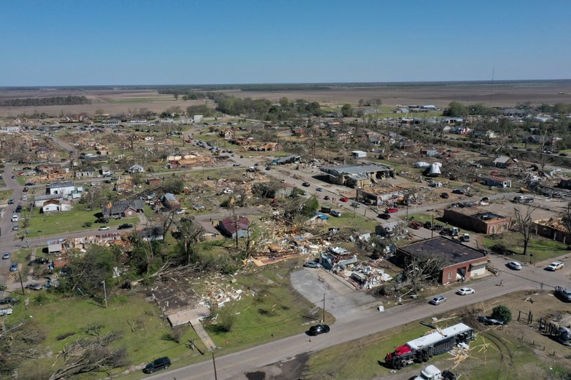 Tornado w USA. Zniszczenia w miasteczku Rolling Fork /Will Newton / GETTY IMAGES NORTH AMERICA / Getty Images via AFP /AFP