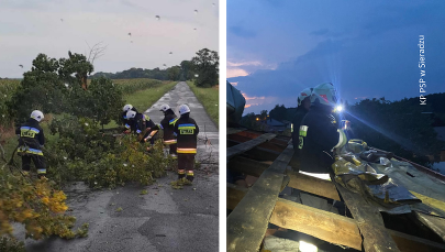Trąba powietrzna w Łódzkiem. "To trwało pięć minut. Ściągało dach za dachem"