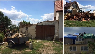 Trąba powietrzna w Zawałach. "Tu taki mały sklepik był..." [ZDJĘCIA]