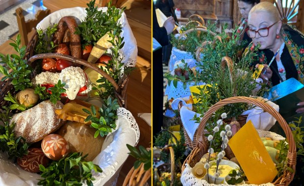 ​Tradycyjny koszyczek wielkanocny na Podhalu. W Kościelisku wybrano najpiękniejszy