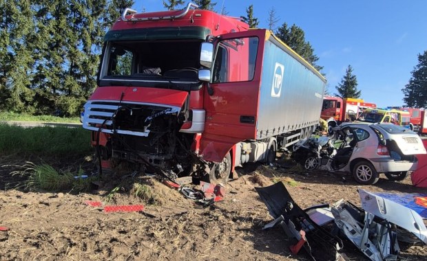Tragedia koło Lidzbarka. Zginął kierowca
