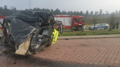 Tragedia na A1. Zginął kierowca, pasażer w szpitalu