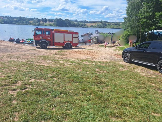 Tragedia na zalewie Wióry /KP PSP Starachowice /