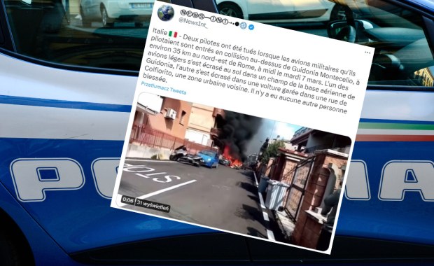 Tragedia niedaleko Rzymu. Zderzyły się dwa samoloty