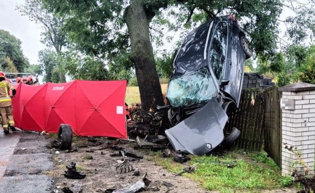 Tragedia pod Lelowem. Kierowca zginął, w aucie dziecko