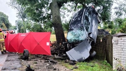 Tragedia pod Lelowem. Kierowca zginął, w aucie dziecko