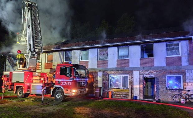 Tragiczny pożar hotelu pracowniczego w Lubuskiem. Jedna osoba nie żyje 