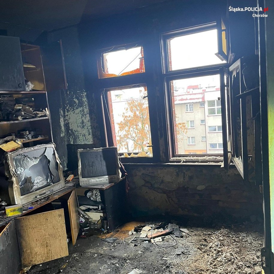 Tragiczny pożar w Chorzowie /KMP Chorzów /