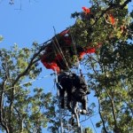 Tragiczny skok w tandemie. Instruktor nie żyje, uczeń zawisł na drzewie
