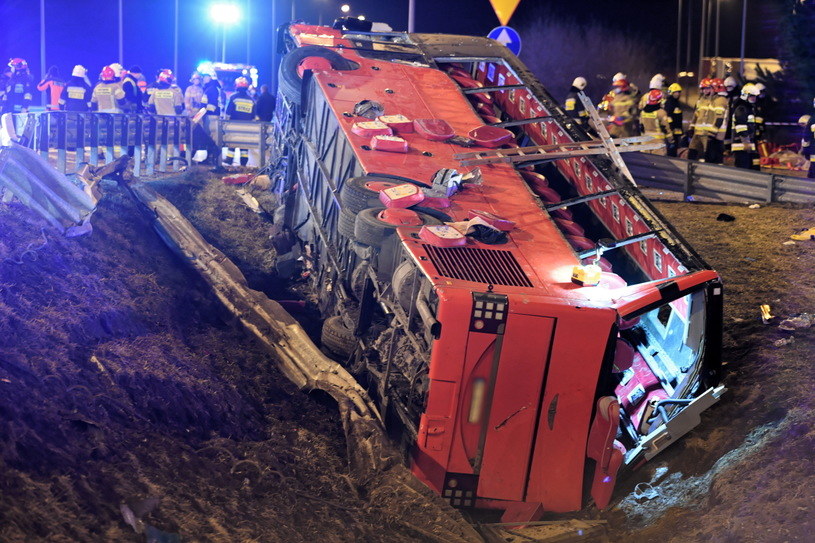 Tragiczny wypadek na A4. Fot. Darek Delmanowicz /PAP