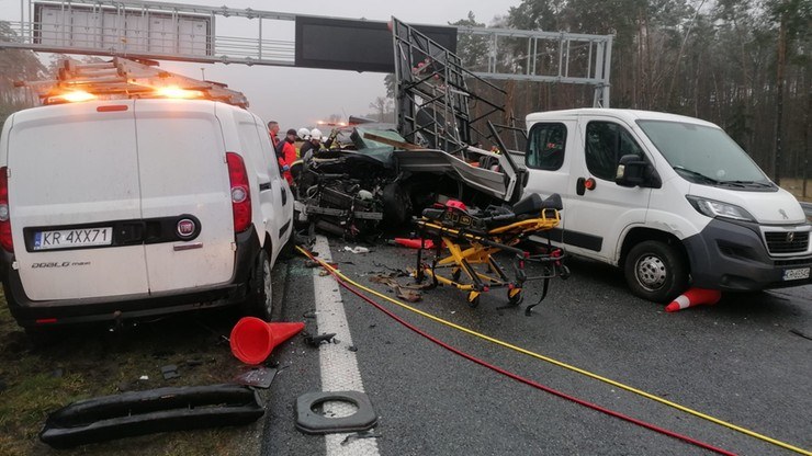 Tragiczny wypadek na autostradzie A4 /Polsat News