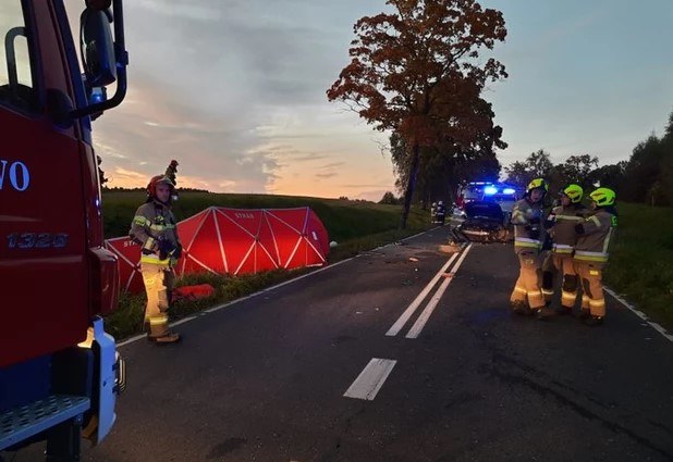 Tragiczny wypadek na trasie Barczewo - Jeziorany /Policja Olsztyn /Policja