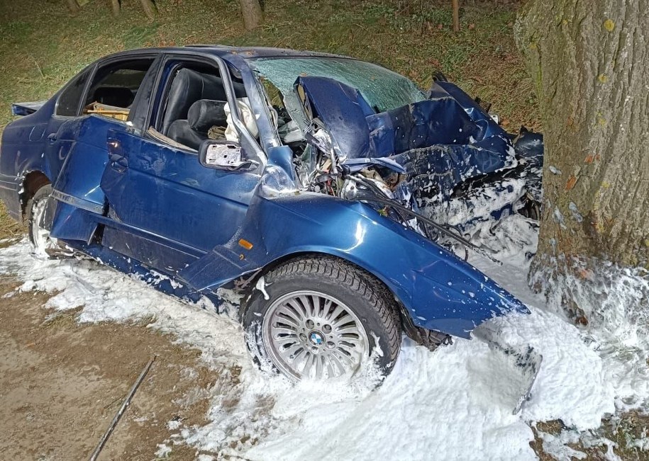 Tragiczny wypadek na trasie Ryn-Sterławki /Komenda Powiatowa Policji w Giżycku /Policja