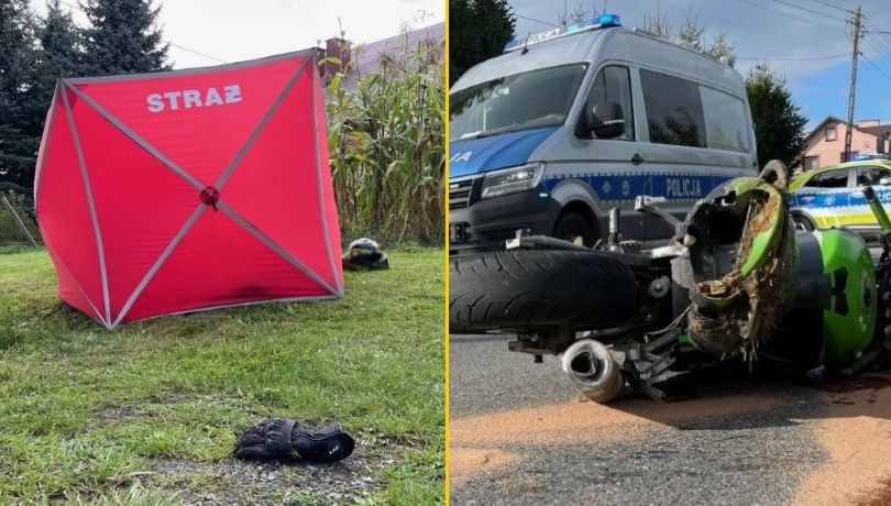 Tragiczny wypadek w Faściszowej w województwie małopolskim. Nie żyje motocyklista /Tarnowska Policja /Policja