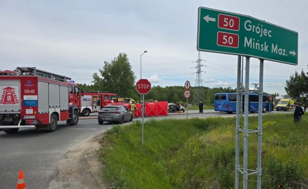 Tragiczny wypadek z udziałem autobusu z nastolatkami. Lądowały śmigłowce LPR