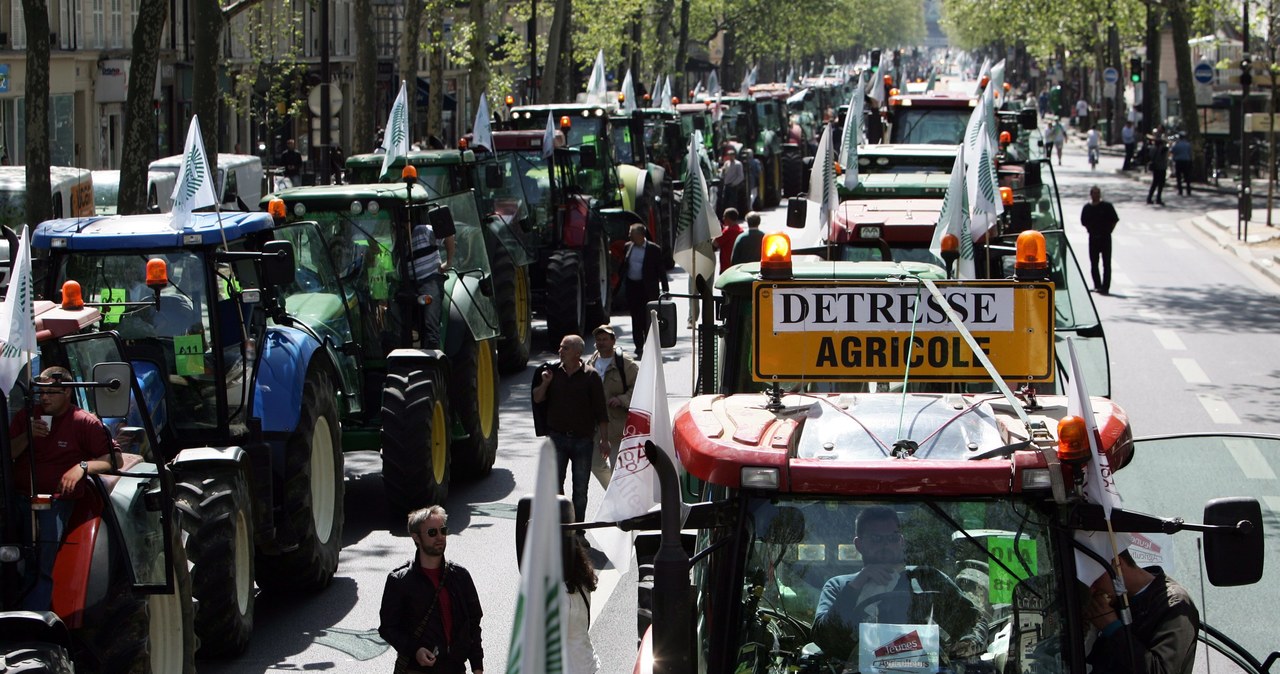 Traktory zablokowały ulice Paryża