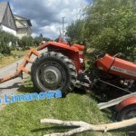 Traktorzysta z ośmioma promilami! Staranował drzewo i szopę