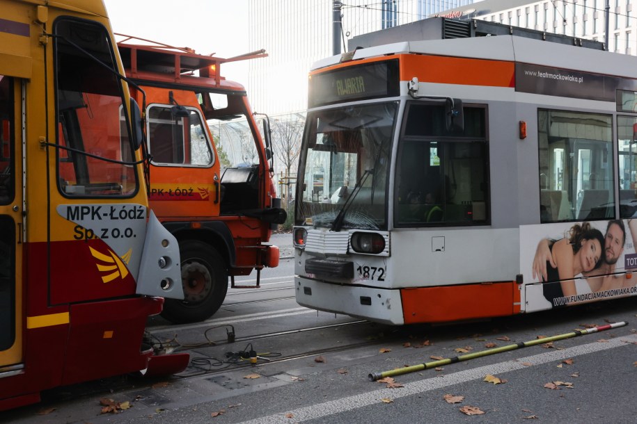 Tramwaje uczestniczące w wypadku /Marian Zubrzycki /PAP